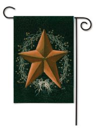Outdoor Decorative Garden Flag - Rusty Star