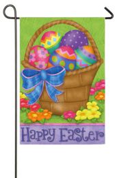 Happy Easter Basket Spring Seasonal Garden Flag
