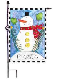 Outdoor Decorative Garden Flag - Celebrate Snowman