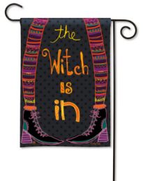 Witch is In Fall Seasonal or Halloween Garden Flag