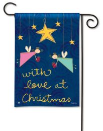 Angels With Love Winter Holiday & Seasonal Garden Flag