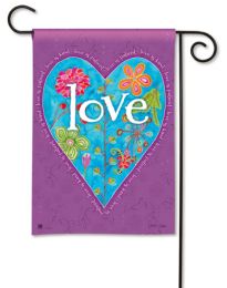 Love Heart Valentines Day - Spring Holiday Outdoor Garden Flag