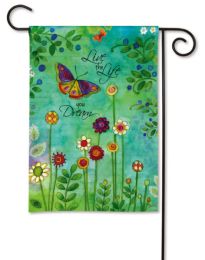 Live Your Dream Inspirational Spring Decorative Garden Flag