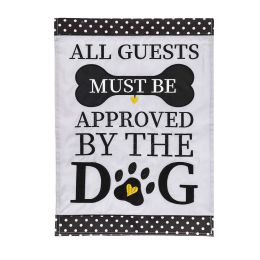 Approved by the Dog Garden Applique Flag â€“ 12.5 x 18
