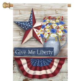 Give Me Liberty Patriotic USA Pride Decorative Flags (Flag size: 28" x 40")