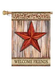 Rustic Star Decorative Welcome Flag & Doormat Collection (Select Flag or Doormat: 28" x 40")