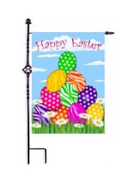 Zebra Eggs Easter Spring Seasonal Garden or House Flag (Flag size: 12.5" x 18")