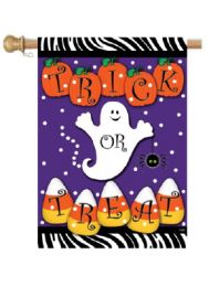 Outdoor Decorative Garden or House Flag - Trick or Treat (Flag size: 28" x 40")