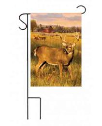 Decorative House & Garden Flag or Doormat - Deer Barn (Select Flag or Doormat: 12.5" x 18")
