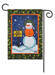 Outdoor Decorative Garden or House Flag - Camo Snowman (Flag size: 12.5" x 18")