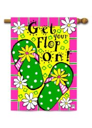 Decorative Garden or House Flag - Get Your Flop On (Flag size: 28" x 40")