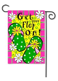 Decorative Garden or House Flag - Get Your Flop On (Flag size: 12.5" x 18")