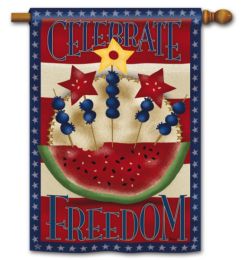 American Picnic Fourth of July Flag or Doormat Collection (Select Flag or Doormat: 28" x 40")