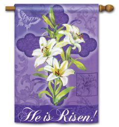 Easter Lily Spring Holiday Garden & House Flag (Flag size: 28" x 40")