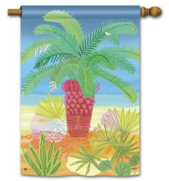 Pretty Palm Decorative Outdoor Garden or House Flag (Flag size: 28" x 40")