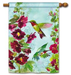 Hummingbird Spring Seasonal Decorative Garden or House Flag (Flag size: 28" x 40")