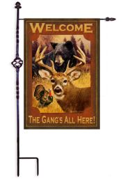 Outdoor Decorative Garden Flag - The Gang's all Here