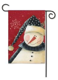 Outdoor Decorative Garden Flag - Charcoal Snowman