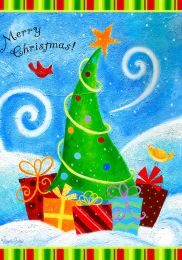 Winter Joy Christmas Tree Seasonal SolarSilk Holiday Flags
