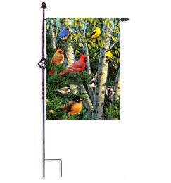 Birch Tree Songbirds Spring Seasonal Decorative Garden Flag