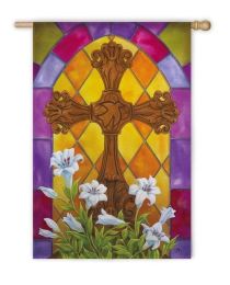 Easter Cross Spring Holiday Standard House Flag