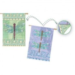 Outdoor Decorative House Flag - Garden Dragonfly