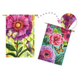 Outdoor Decorative Garden Flag - Flower Burst