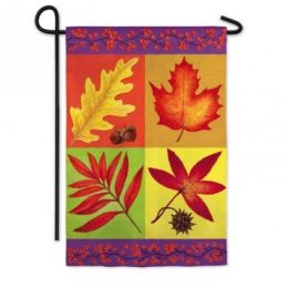 Fall Leaves Silk Reflections Fall Seasonal Garden Flag