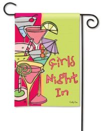 Girls Night In Breeze Art SolarSilk Fun Saying Garden Flag