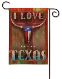 I Love Texas Decorative Outdoor Garden Flag