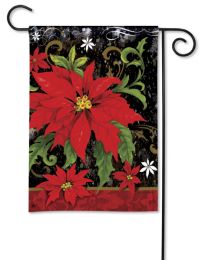 Classic Poinsettia Christmas Flower Winter Holiday Garden Flag