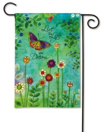 Live Your Dream Inspirational Spring Decorative Garden Flag