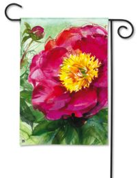 Peony Spring Blooming Flower SolarSilk Premium Garden Flag
