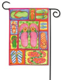 Flip Flops Summer Fun BreezeArt SolarSilk Outdoor Garden Flag