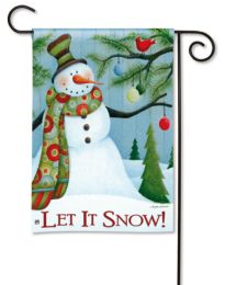 Let it Snow Snowman & Cardinal Winter Seasonal Garden Flag