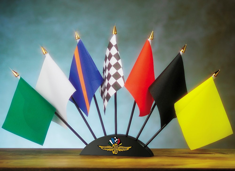 Indy Motor Speedway 7 Piece Flag Set Nascar Fan Support
