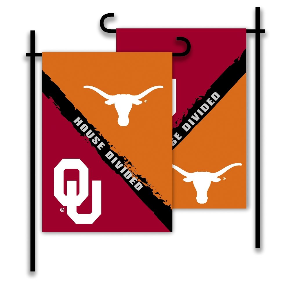 Oklahoma vs Texas 2-Sided Garden Flag Rivalry House Divided