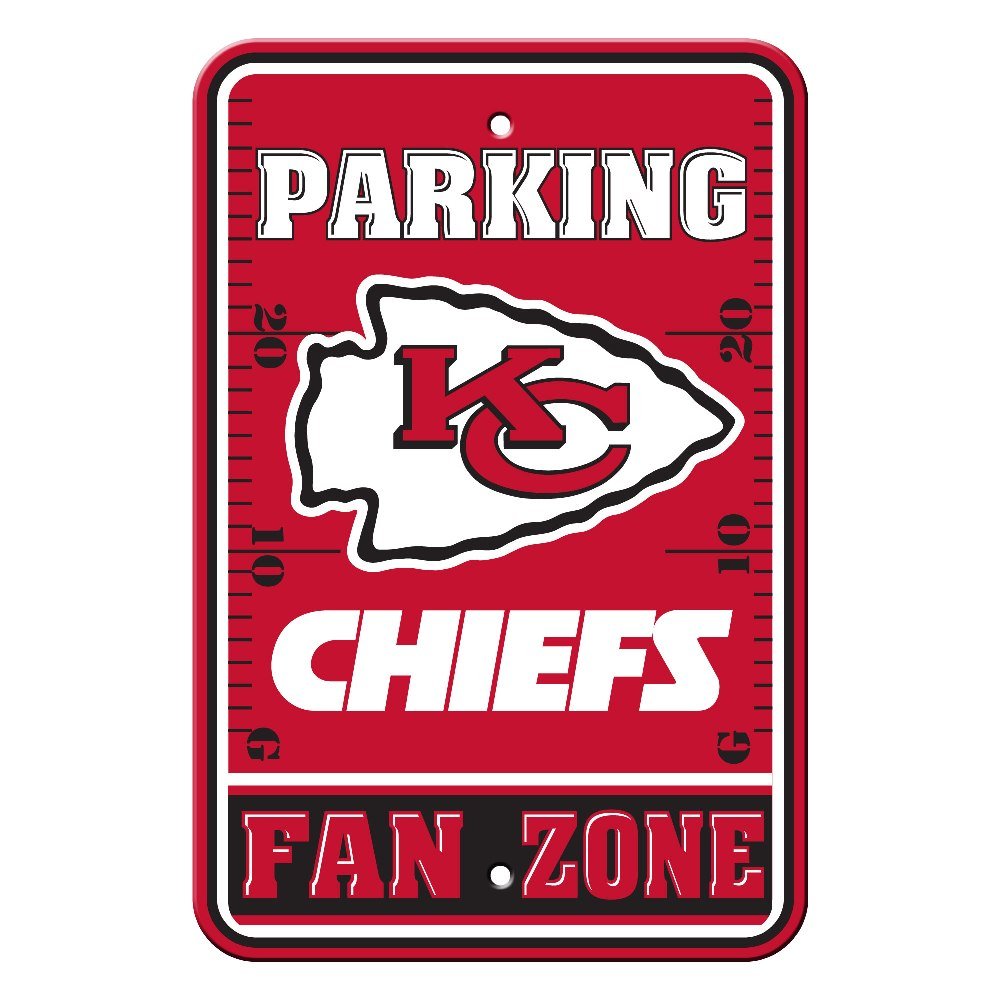 Kansas City Chiefs NFL Team Logo Plastic Parking Sign Fan Zone