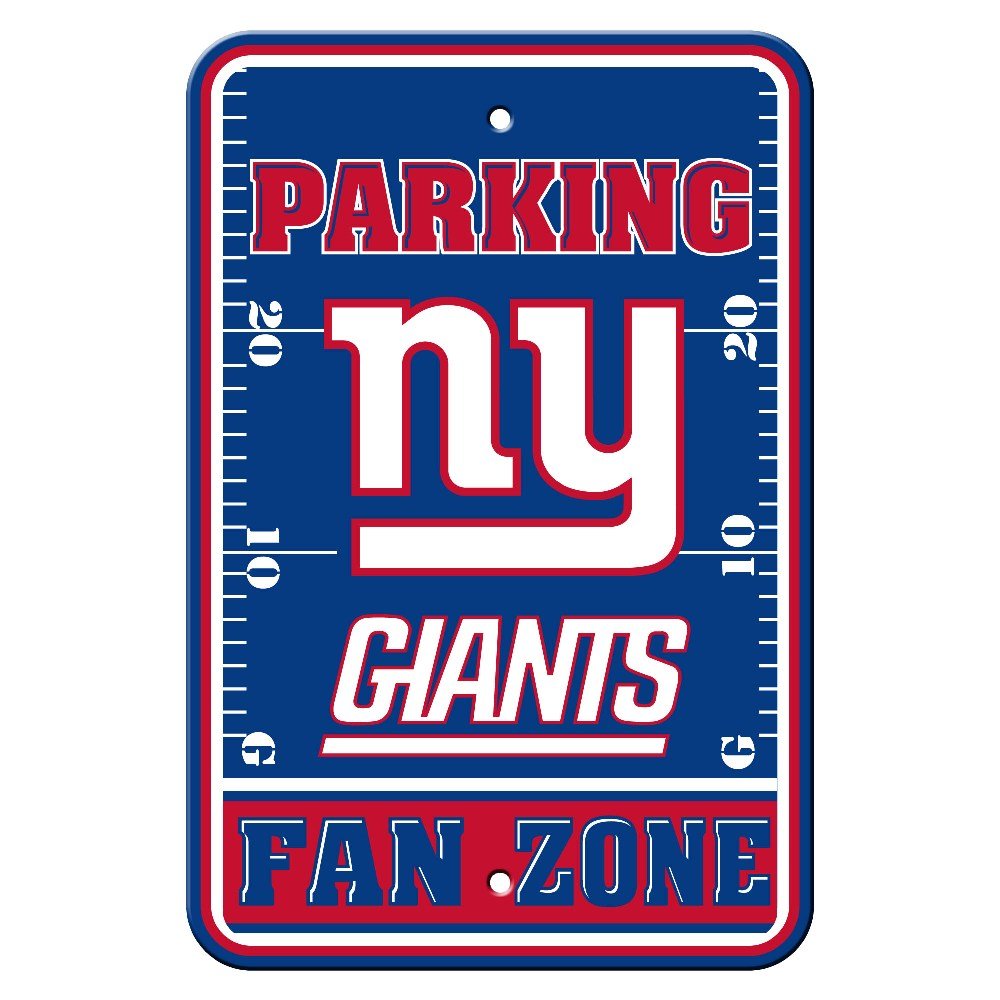 New York Giants Plastic Parking Sign Fan Zone NFL Team Logo