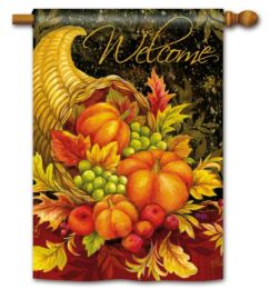 Bountiful Blessings Holiday Seasonal Standard House Flag