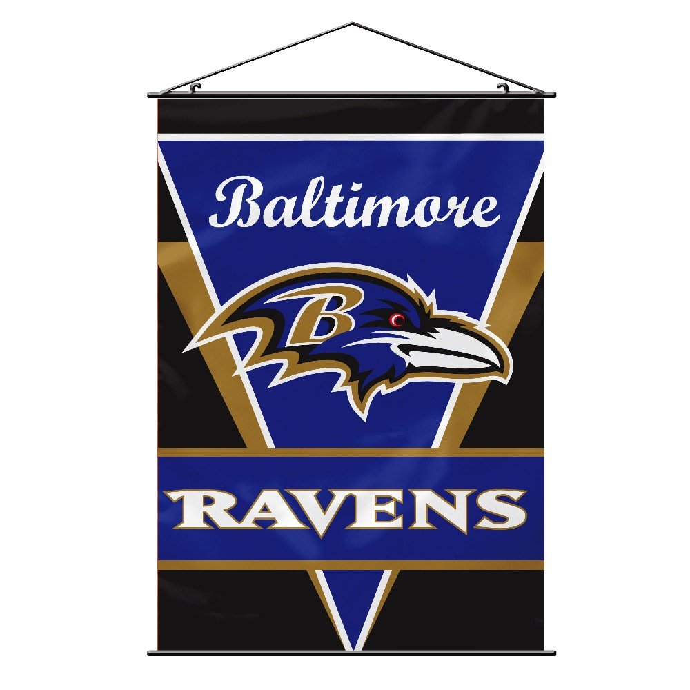 Baltimore Ravens Wall Banner NFL Team Logo Purple & Gold