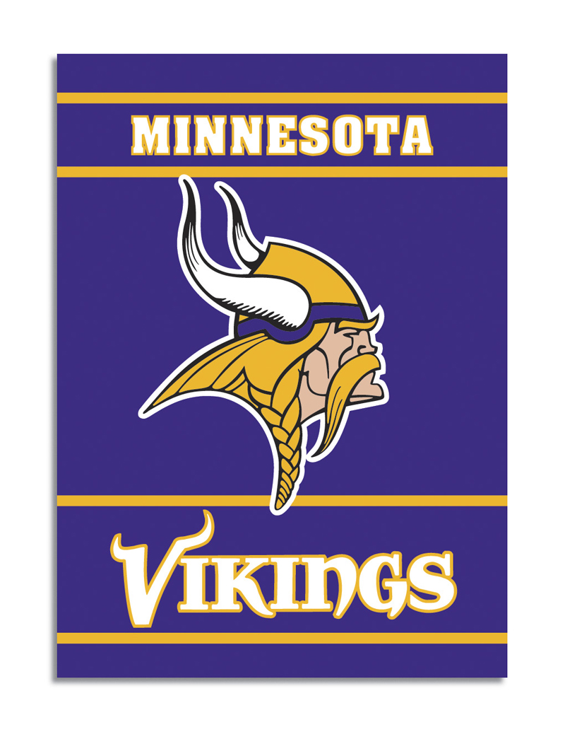 Minnesota Vikings NFL Team Logo 2-Sided 28 X 40 House Banner