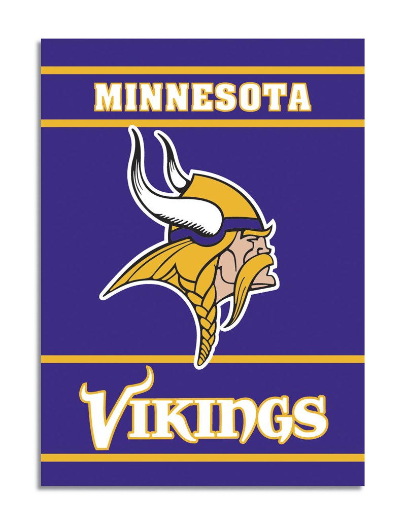Minnesota Vikings NFL Team Logo 2Sided 28 X 40 House Banner