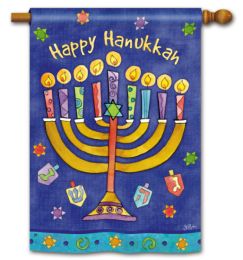 Happy Hanukkah Holiday Seasonal Standard House Flag