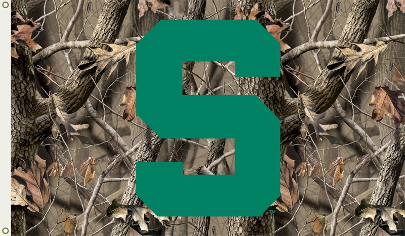 Michigan State Spartans Realtree Camo 3’ x 5’ Flag w/Grommets