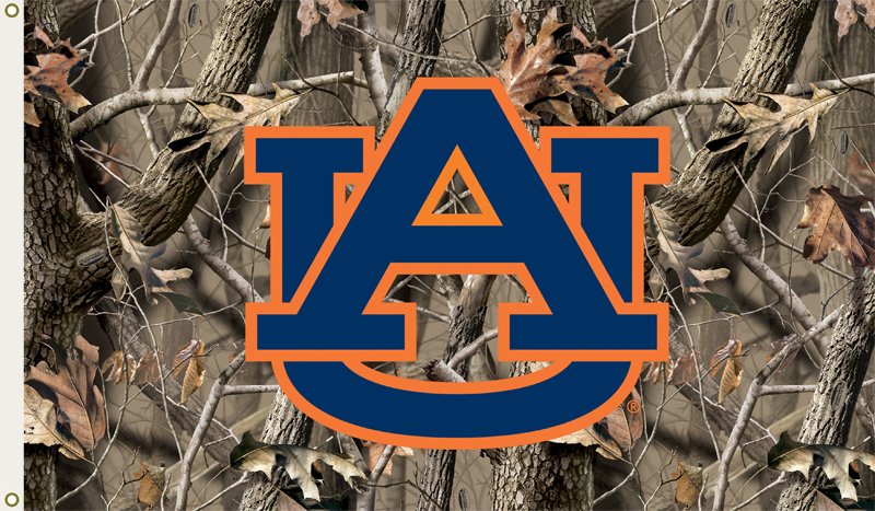 Auburn Tigers Realtree Camo & Logo 3’ x 5’ Flag w/Grommets