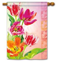 Spring Tulips Spring Flowers Seasonal Standard House Flag