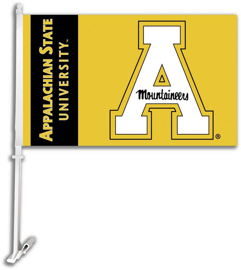 Appalachian State University Logo Car Flag w/Wall Brackett