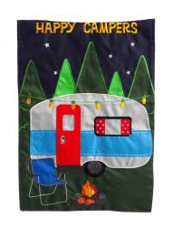 Camper Night Life Garden Applique Flag â€“ 12.5 x 18