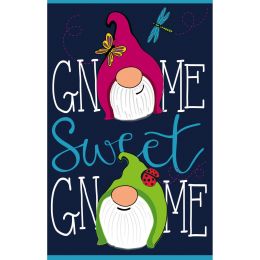 Gnome Sweet Gnome Garden Applique Flag â€“ 12.5 x 18